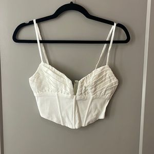 White corset top